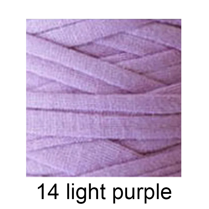 210 г/шт. необычная пряжа для ручного вязания, толстая нить для вязания крючком, тканевая пряжа «сделай сам», сумка, ковер, подушка, хлопковая ткань, футболка, пряжа - Цвет: 14 light purple