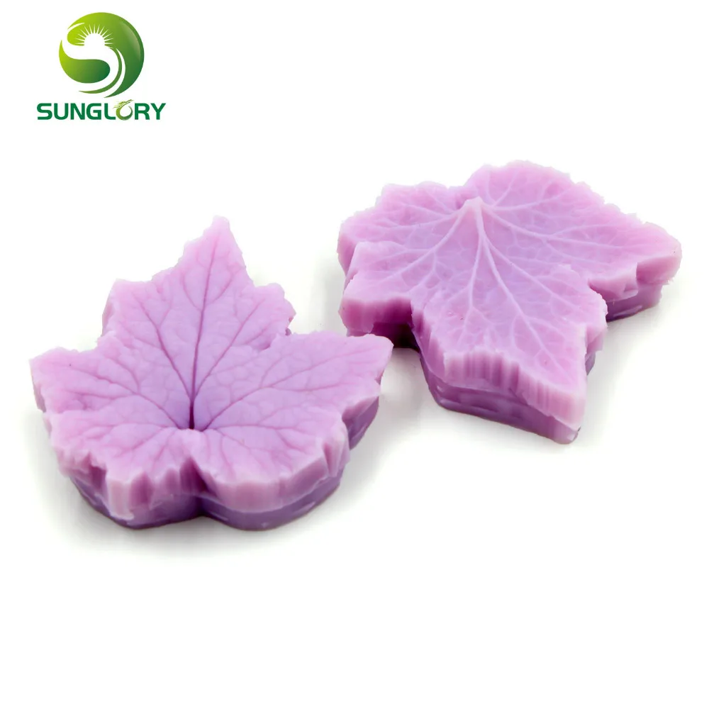 2 шт помадка силиконовая форма кленовый лист для украшения торта 3D форма для мыла Жевательная паста формы для поделок из сахара фиолетового цвета