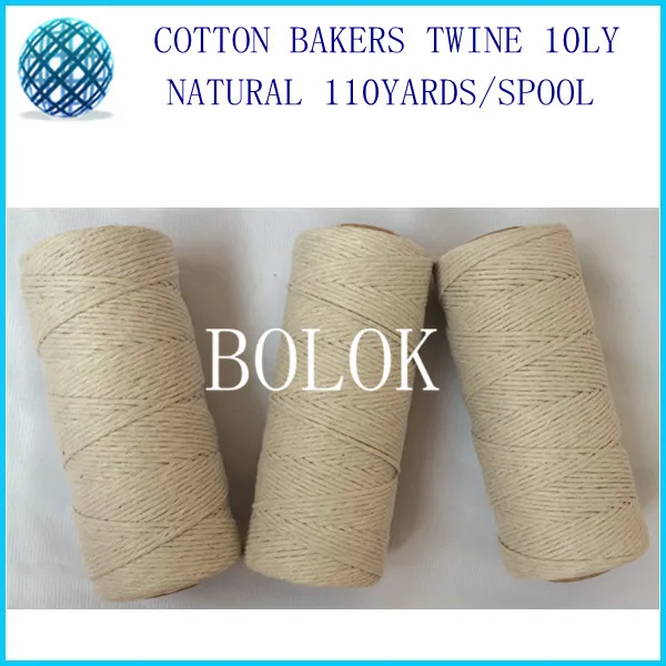 

10pcs/lot 100% natural color Cotton string twisted cotton rope for all kinds packing such as food, sugar, meat