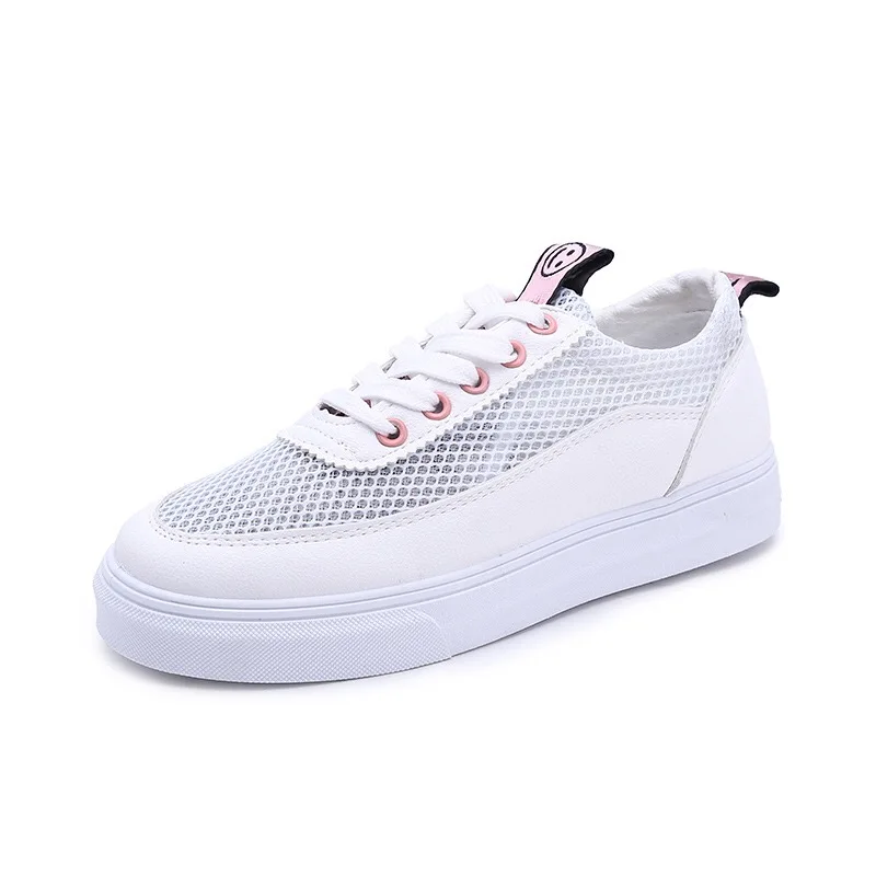

Women Casual Shoes Summer 2019 Spring Women Shoes Fashion Embroidered Breathable Hollow Lace-Up Women Sneakers
