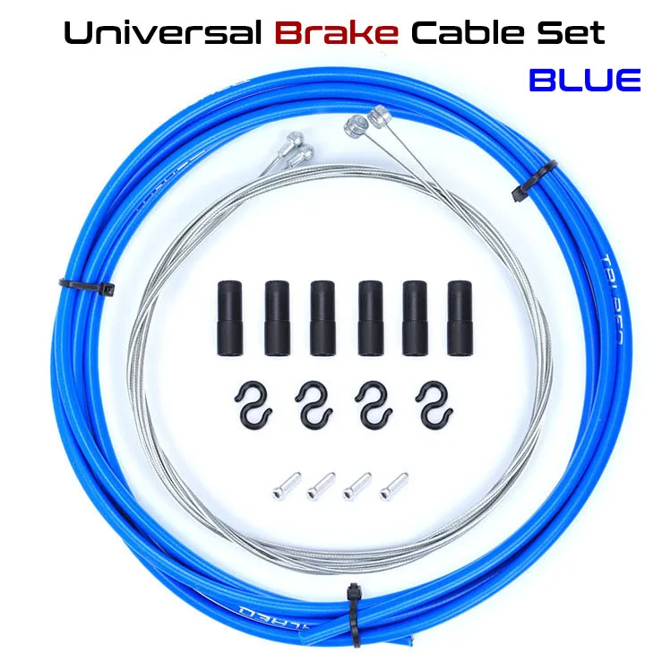 5 цветов новейший MTB велосипед универсальный тормоз кабель и корпус наборы дорожный велосипедной передачи Шестерня переключатель/Тормозные наборы провод трубопровод шланг - Цвет: Blue - Brake Type