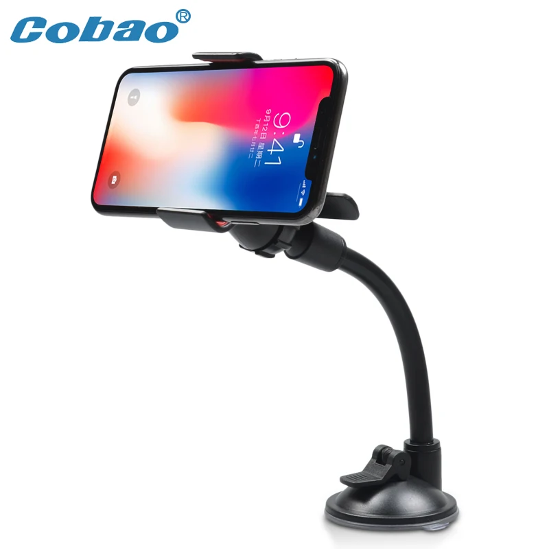 Cobao Universal Cell Phone Stand 360 Degree Windshield Car Holder Smartphone For iPhone X XS Samsung Huawei Xiaomi Support | Мобильные