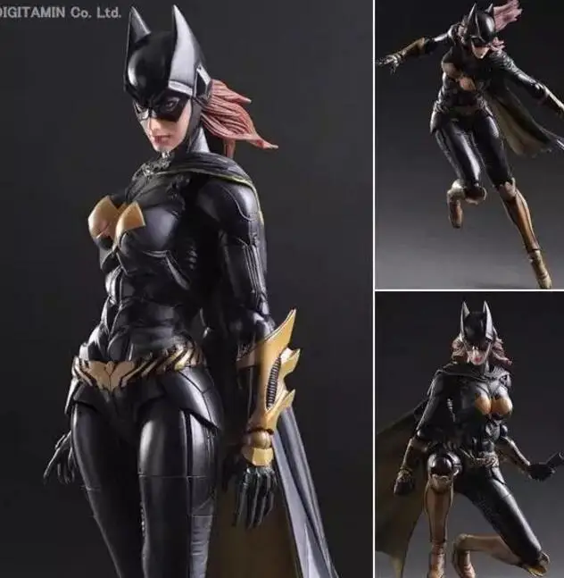 

Batgirl Action Figure Play Arts Kai Batman Arkham Knight PVC Figure Toy Movie Bat Man Playarts Kai Model Justice League PA16