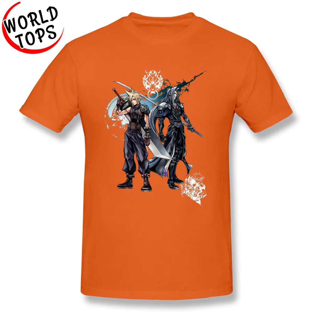 FFantasy -2365 Cotton Fabric Tees for Men Geek Tshirts comfortable Special O-Neck Tshirts Short Sleeve Top Quality FFantasy -2365 orange