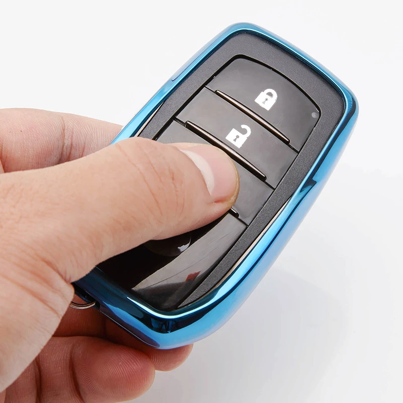 KUKAKEY ТПУ чехол для автомобильного ключа Toyota Avensis Corolla CHR Yaris Prius Camry Land Cruiser Prado 150