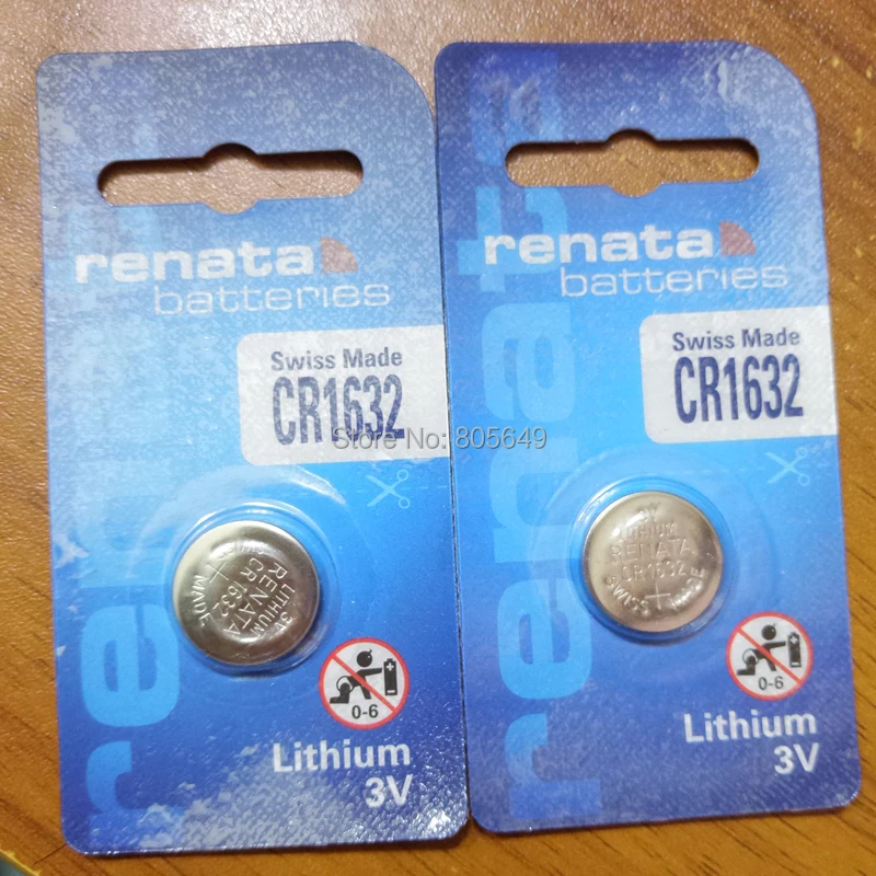 2X renata1632 CR1632 3 v литиевая кнопка батареи для автомобильного пульта дистанционного управления Батарея сделать в Швейцария