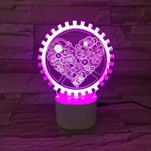 Светодиодный редуктор акриловое Сердце 3D ночные светильники Bluetooth динамик музыкальная лампа 3D красочная настольная лампа Свадебные вечерние лампы