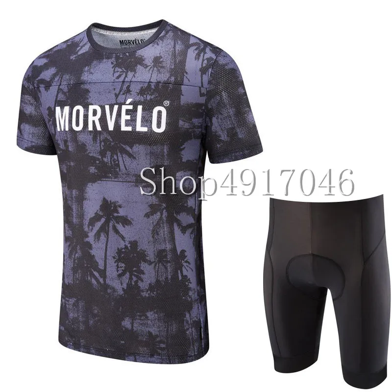 Morvelo Лето Ropa Ciclismo велосипедные кофта и шорты комплект/Стретч велосипед одежда быстросохнущая Спортивная одежда для велоспорта