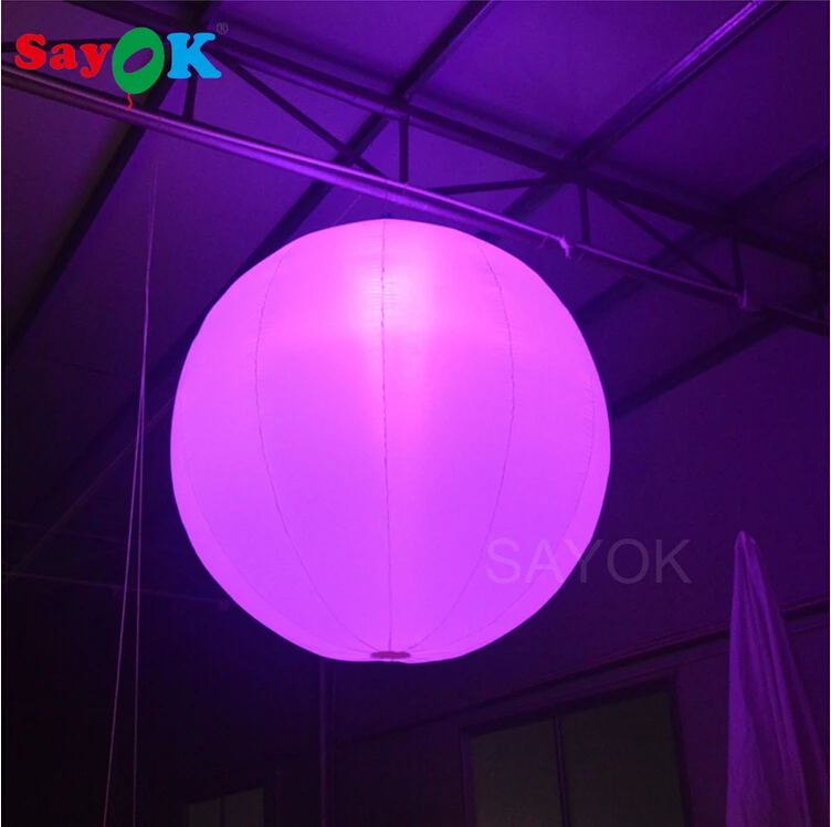 Подвесной надувной светодиодный шар Sayok 1 м/1,5 м/2 м, 16 цветов, изменяемый светильник, воздушный шар для украшения свадебной вечеринки