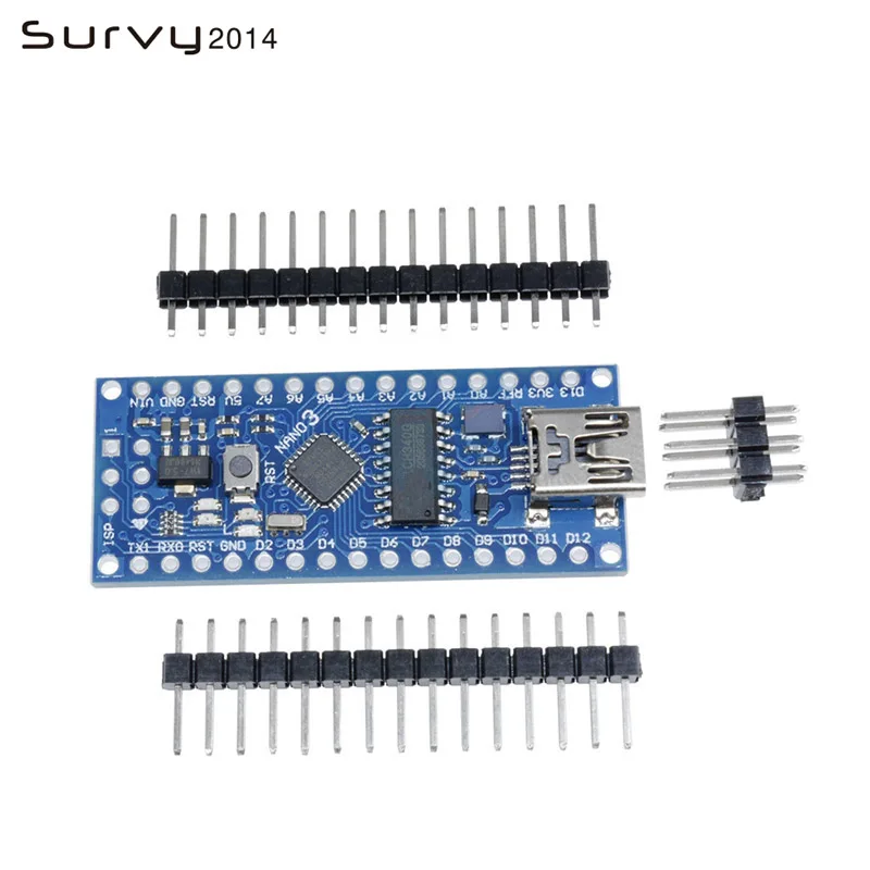 ATmega168 CH340 CH340G Nano V3.0 3.0 Mini USB UART Board 16Mhz 3.3V 5V Microcontroller Micro Controller Module For Arduino