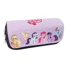 Cartoon My Little Pony Colorful Pencil Case Bag Student Stationery Pouch Cosmetic Travel Makeup Bag