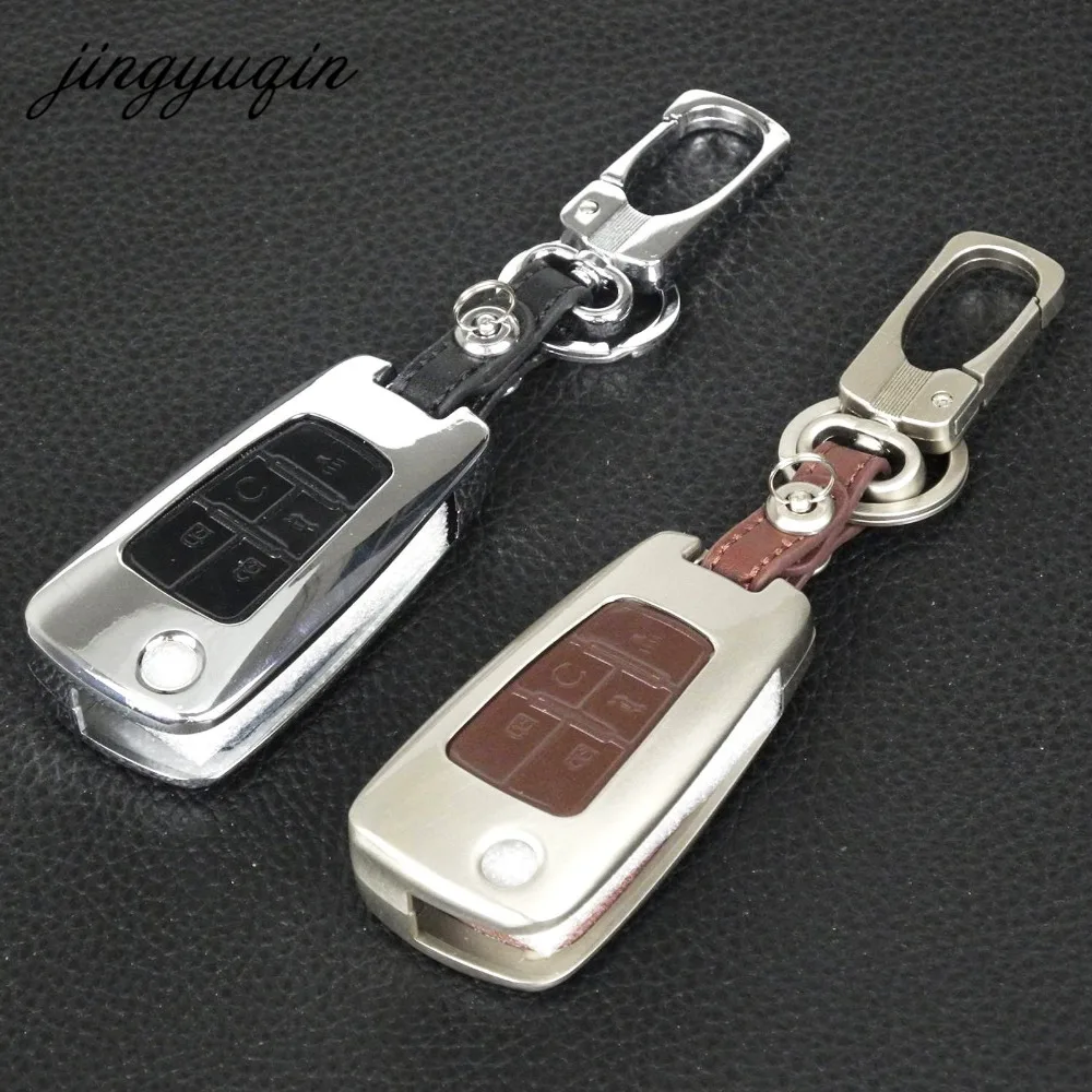 

jingyuqin Zinc Alloy Car Key Cover Fob Case For Chevrolet Cruze Camaro Malibu Sonic Spark Volt For Opel ASTRA Astra Antara Buick