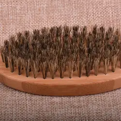 Усы борода кисти натуральная щетина кабана деревянная круглая ручка Для мужчин лица массаж лица волос бороды гребень бритья барсук кисть