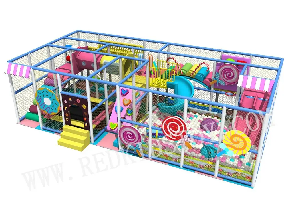 Идеальная крытая игровая площадка для детей, тематика конфет, стандарт ЕС, HZ-9516B