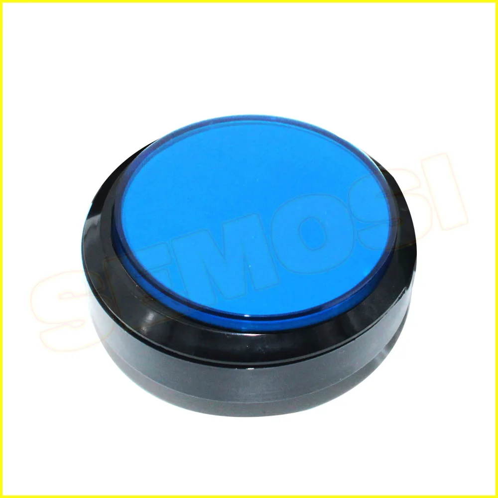 5 шт./лот 100 мм плоский светодиодный аркадная Кнопка 12 В кнопки с подсветкой переключатель для аркадной машины часть DIY - Цвет: Синий
