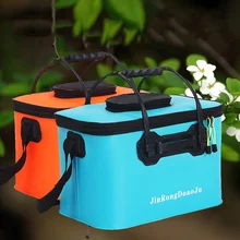 EVA портативное складное ведро, заполненное износ рыбы, ведро, снаряжение, рыболовная складная сумка, открытый рыболовный резервуар для воды, 2 цвета, 3 размера