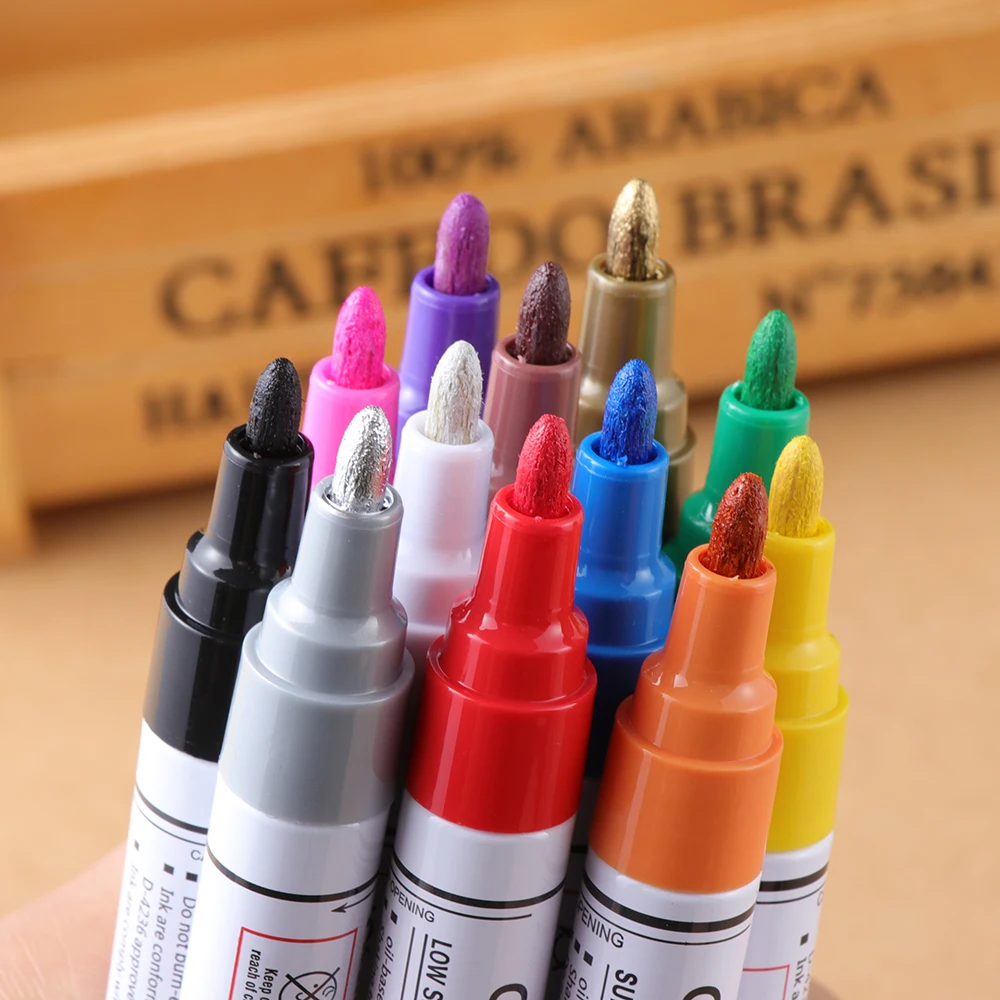 1 PC Colorful Art Marker Pen Waterproof Rubber Permanent Paint Marker Pen Car Tyre Tread