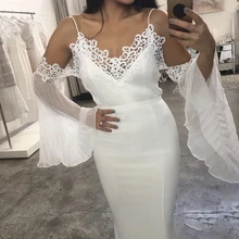Seamyla новые белые бандажные платья для женщин с длинным рукавом вечернее платье в стиле знаменитостей элегантное Vestidos летнее Клубное сексуальное платье