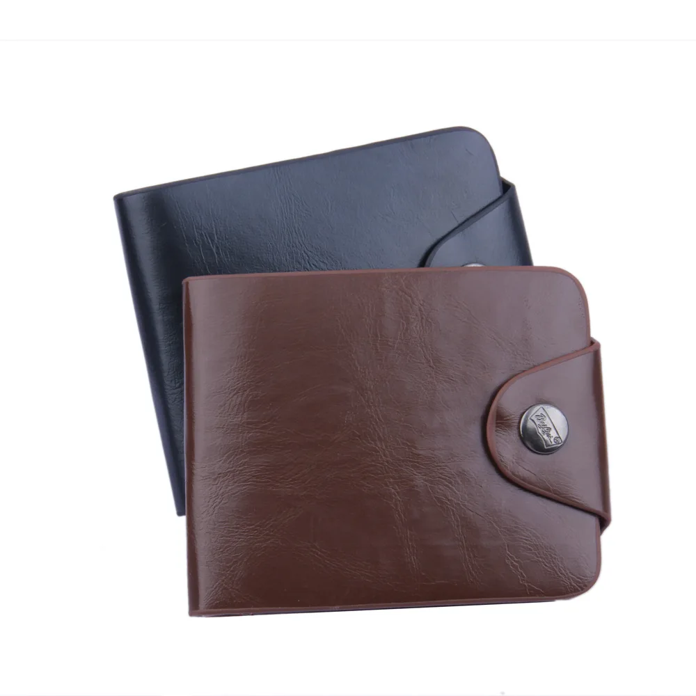 

2018 Solid Men Wallet Pu Leather Short Wallets Multifunctional Hasp Purse Coin Pocket Driver License Holder Small Money Bag