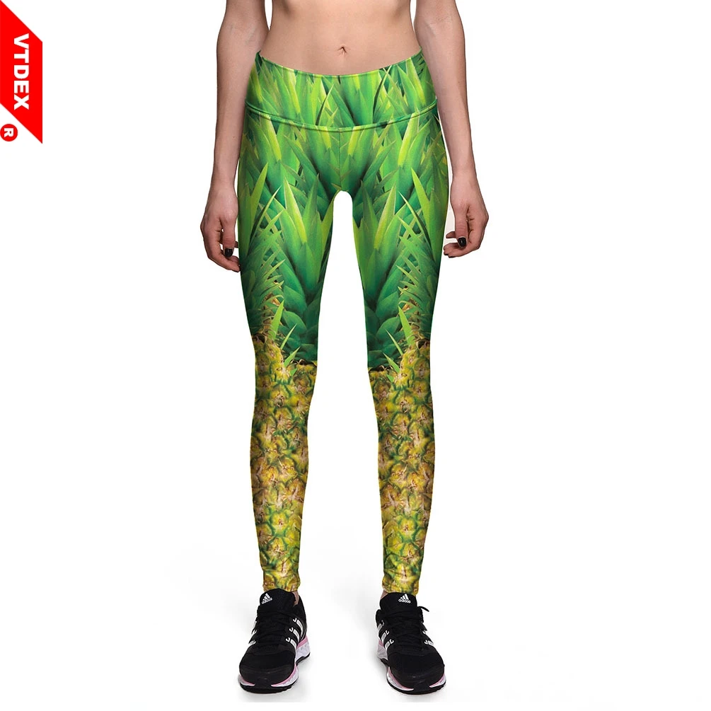 Buy VTDEX Green Workout Pants Stretch Pineapple