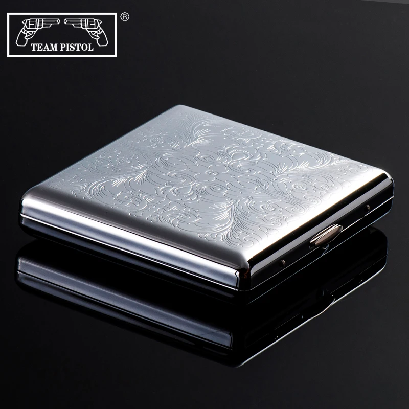 Buy Team pistol cigarette case metal (hold 20 pcs