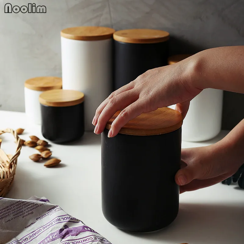Емкость для хранения специй NOOLIM герметичный керамический емкость еды с крышкой