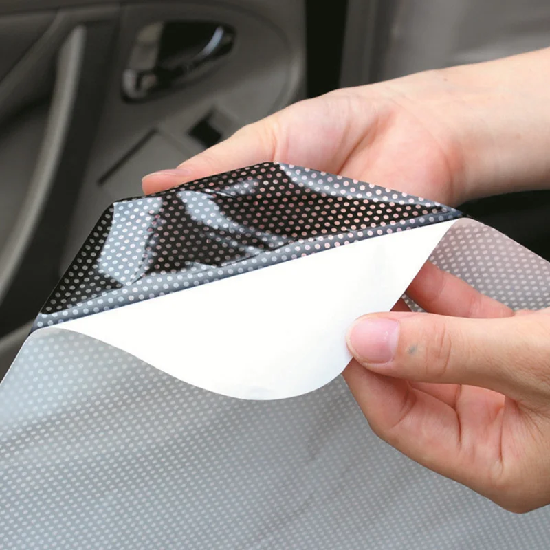 2pcs Car Window Curtain Car Side Rear Window Sun Shade Static Cling Solar Protection Covers Visor Shield Side Window Film UV