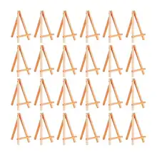 24 Pack Mini Wood Display Easel Wood Easels Set For Paintings Craft Small Acrylics Oil Projects