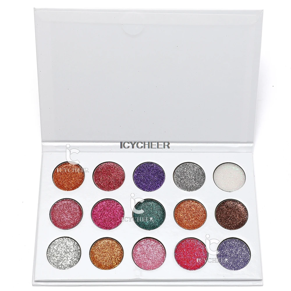 ICYCHEER 15 Colors Diamond Glitter Eye shadow Waterproof Shimmer