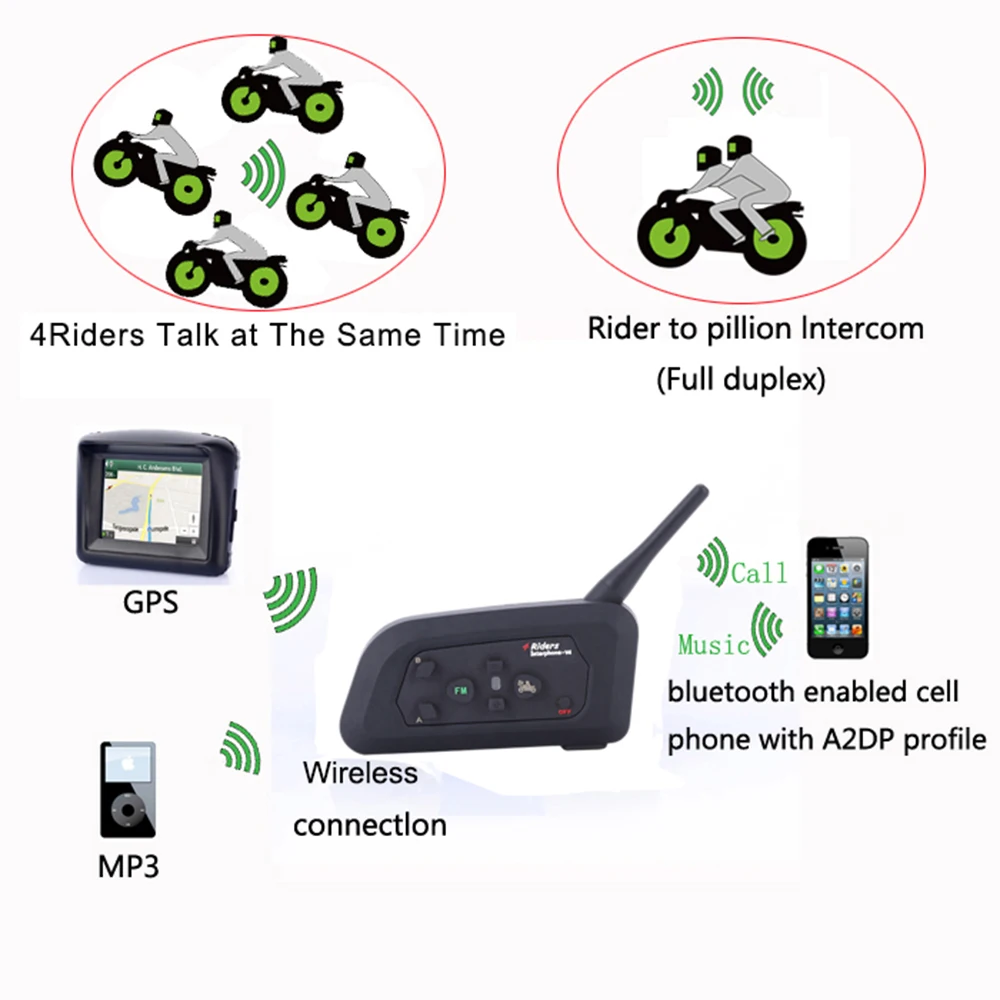 4 riders intercom headset headphone  (3)