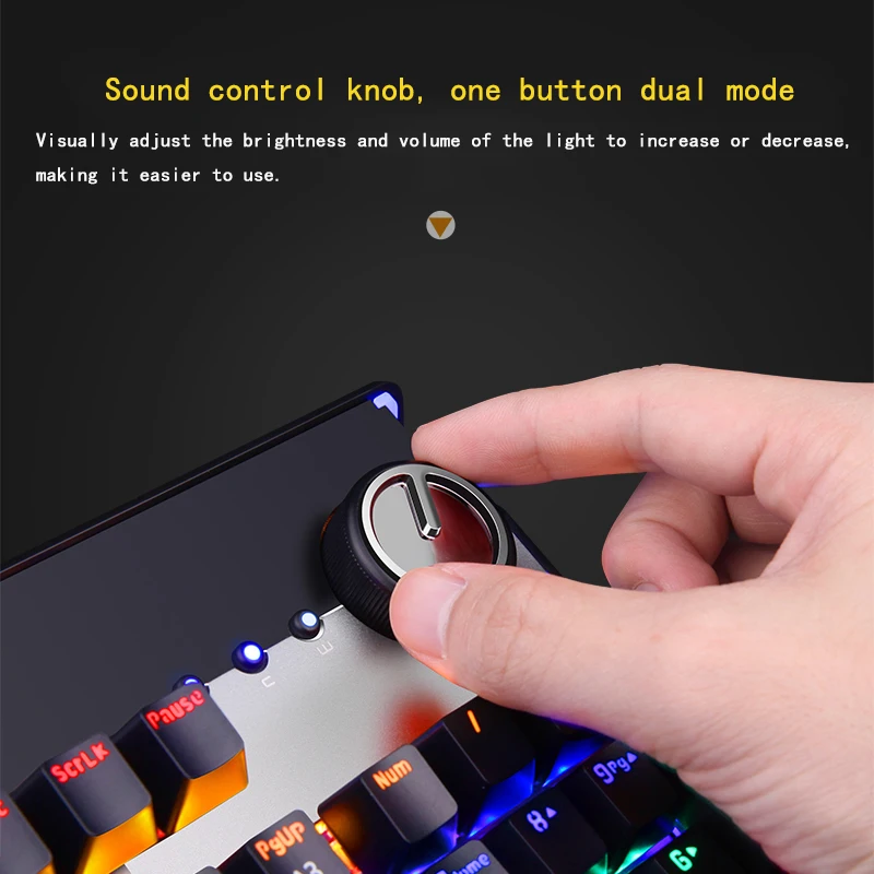  SADES Professional Esports Mechanical Keyboard Blue Switch Big Hand Support Game Keyboard LED Backl