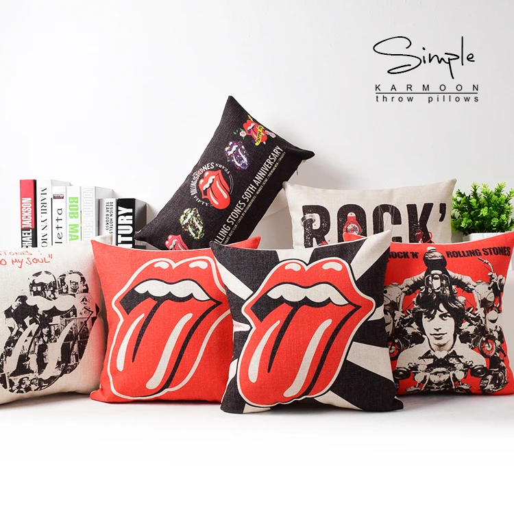 Папа льняная подушка из хлопка с эффектом памяти Rock Подушка декоративная подушка для дивана подушки сиденья автомобиля размером 45*45 см