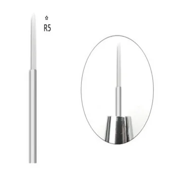 Semi-permanent Makeup Manual Eyebrow Tattoo Microblade Needles For Fog Eyebrow Round 5 Pins 50pcs Professional Disposable Needle