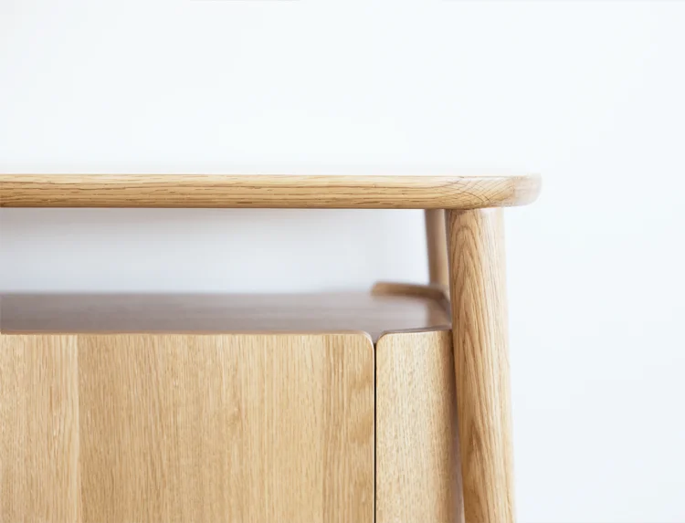 Луи Мода Четыре ковша ковчег дуба минималистичный современный дизайн твердая деревянная гостиная стенка для телевизора высокий прием