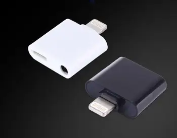 

New High quality 2 in 1 lightning to 3.5mm Headphone Jack Audio Adapter For iPhone 7/ 7plus