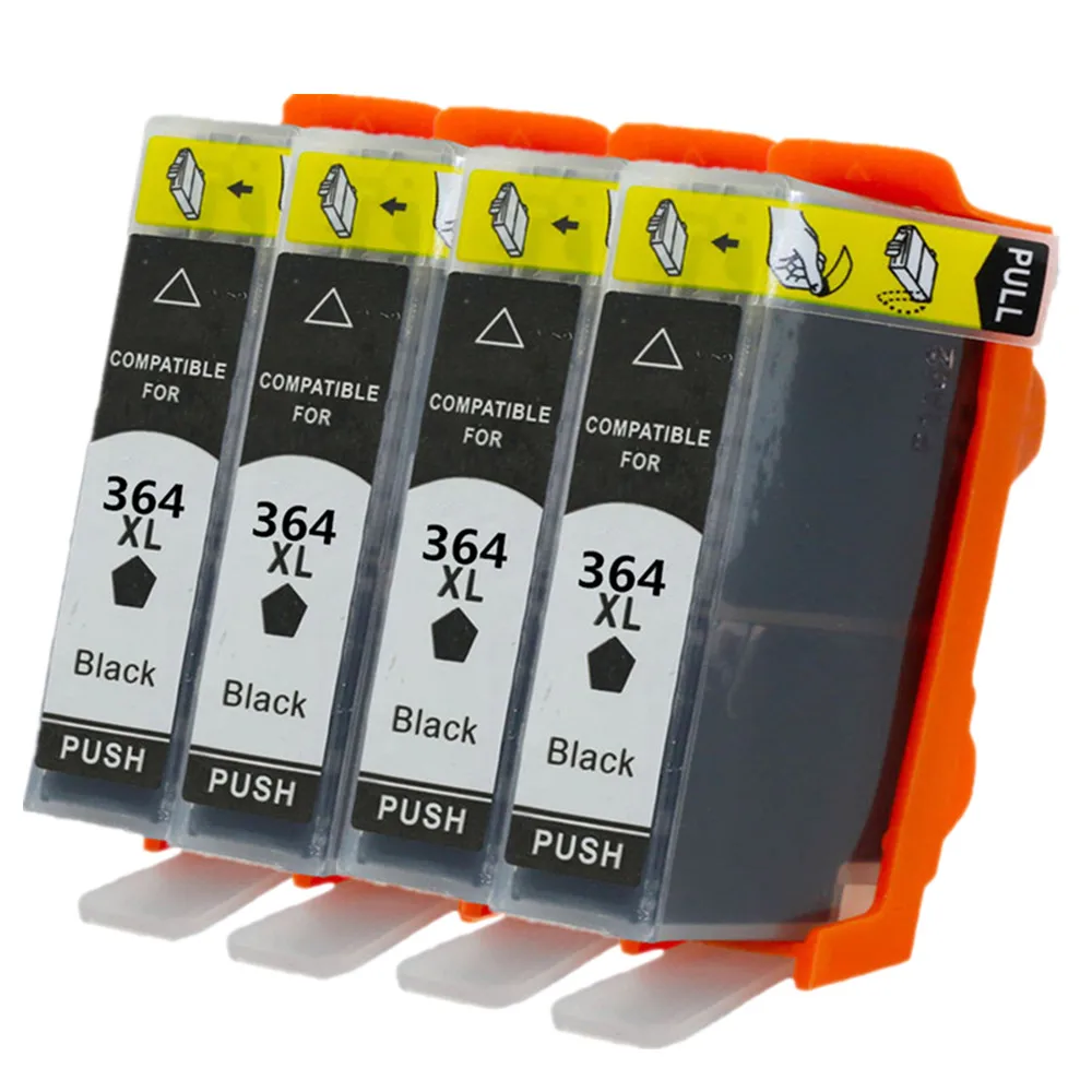 4 Black Ink Cartridges For HP 364 XL HP364 HP364XL 364XL Photosmart Premium C309a/C309n/g/C310a