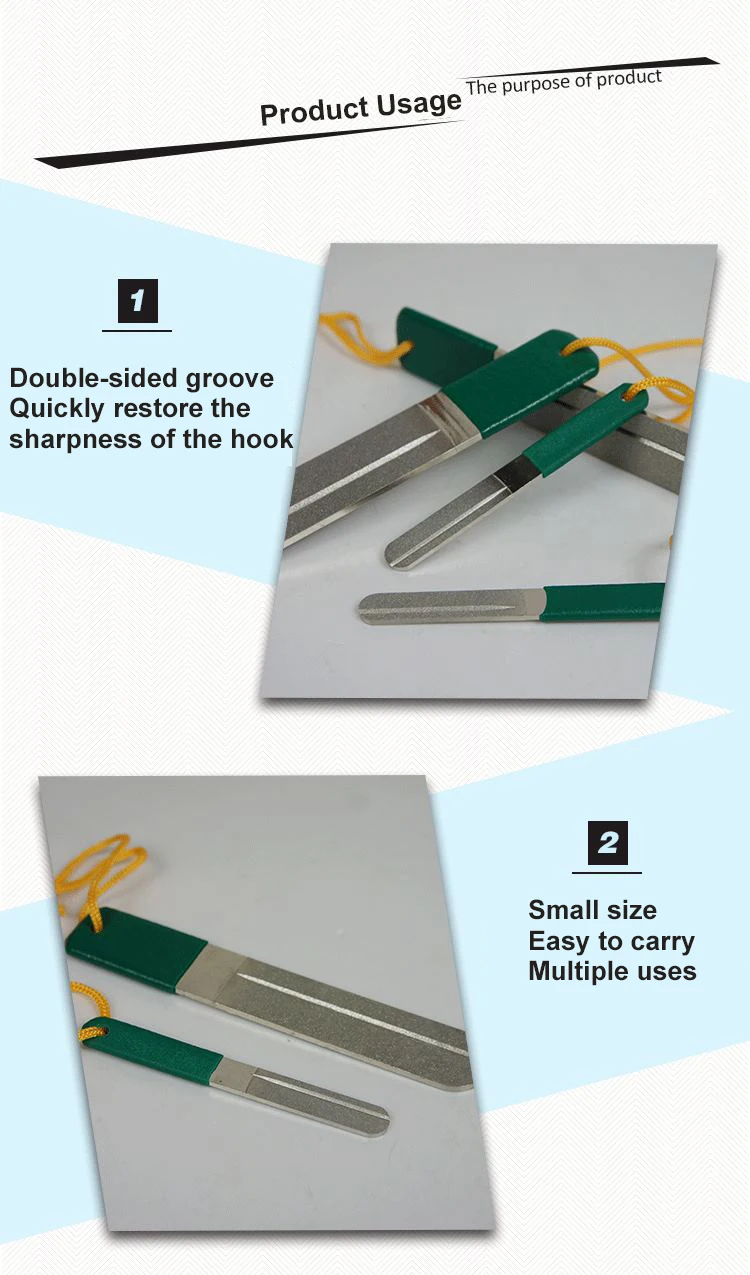 DMD Портативный Алмазный точильный камень двухсторонние рыболовные гаджеты точилка для ножей ножницы Фруктовый нож рыболовный крючок необходимый шлифовальный инструмент