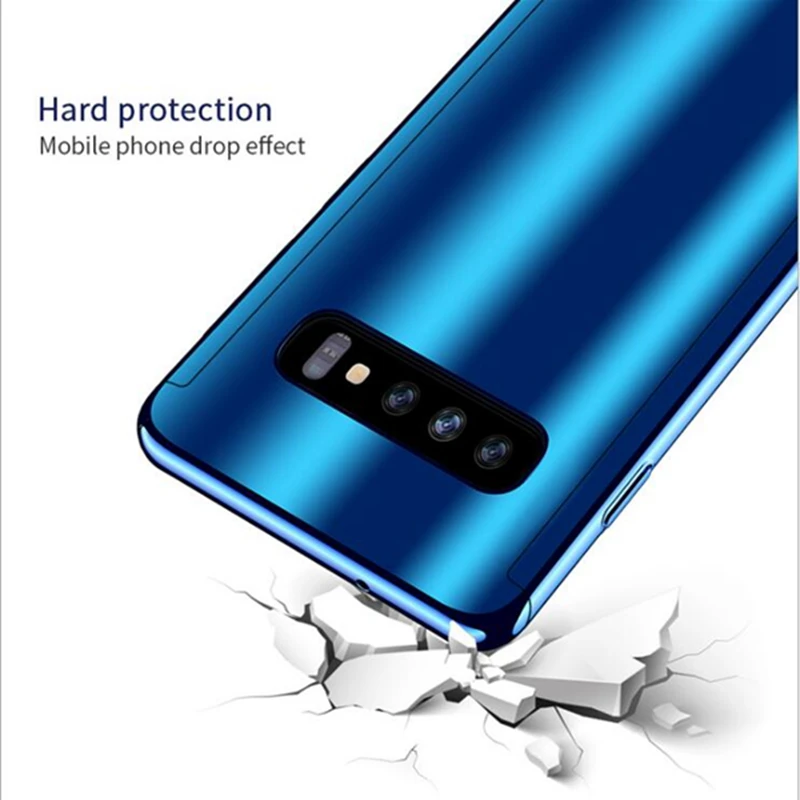 Чехол с полным зеркальным покрытием для Samsung Galaxy s10 s9 s8 plus Note 8 9 жесткий блестящий