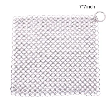

Cast Iron Cleaner Stainless Steel Scrubber for Grill Scraper Skillet Ovens Waffle Iron Pan can CSV