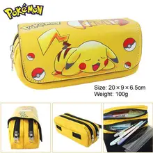 Pokemon Pikachu Schreibwaren taschen Beutel Reißverschluss Bleistift Anime Karikatur Reißverschlusstasche