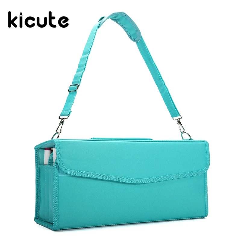 

Kicute 1pcs Green/Purple/Black Large Capacity Marker Pen Bag Pencils Painting Bags for 120pcs Pencil Pens Office School Supplies