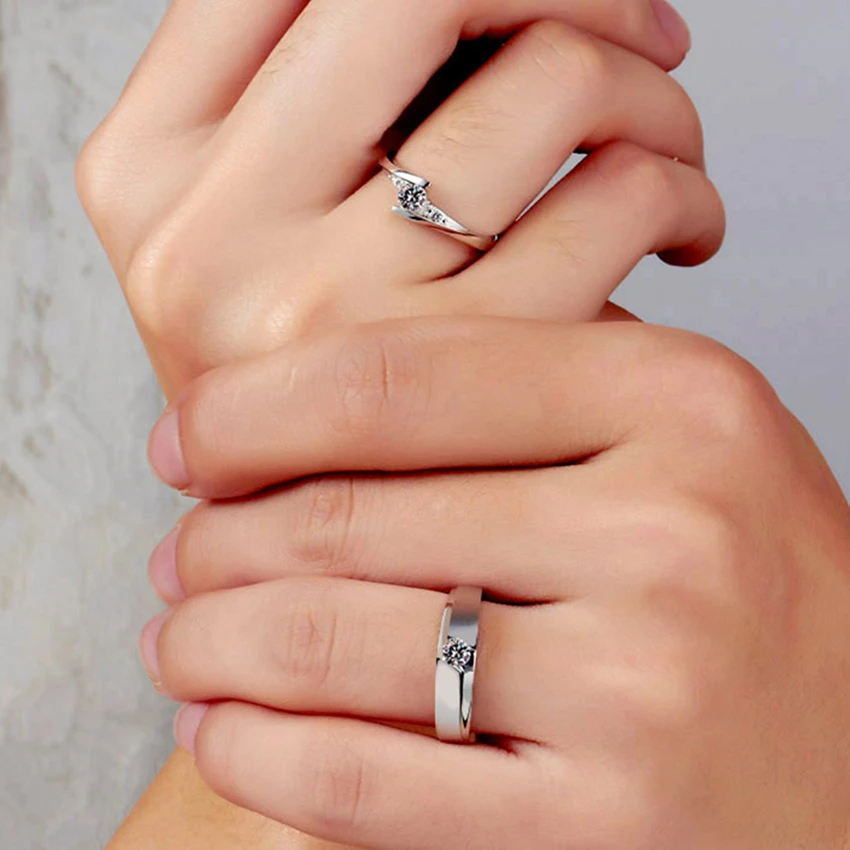 NEHZY Ultra-flash crystal couple ring tenderness ring fashion jewelry ring to send his girlfriend to send his wife