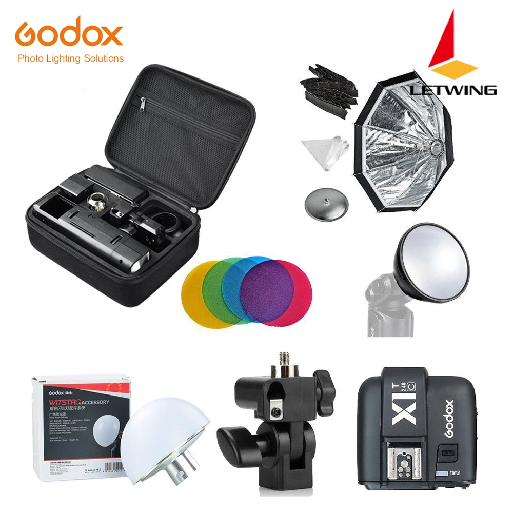 Вспышка Godox 2 4 TTL HSS с двумя головками AD200 + фотовспышка/фотовспышка для Canon комплект