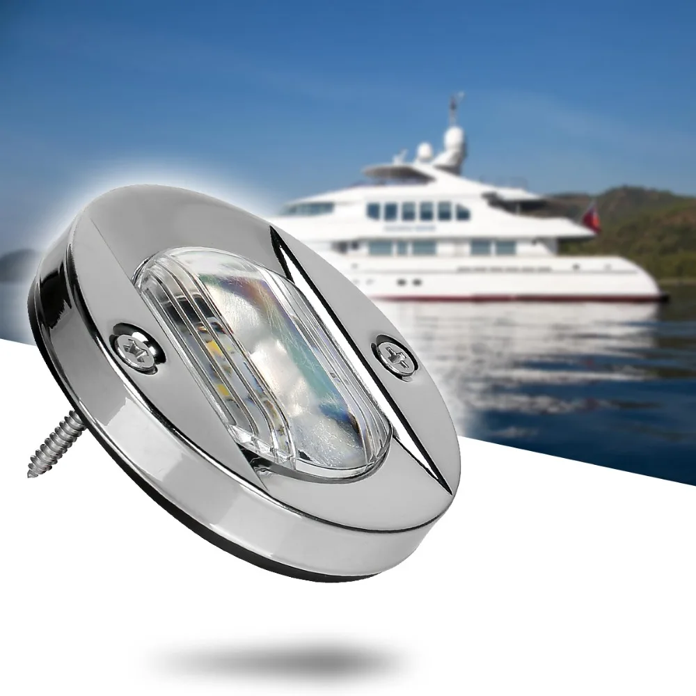 BOAT MARINE 3/" Diameter Stainless Steel Round Transom Mount Navigation Light