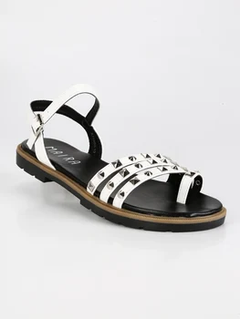 

White rivet sandal woman summer shoes