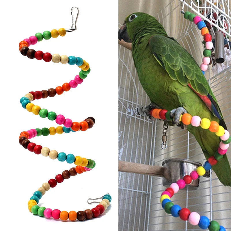 Buy Pet Parrot Toy Bouncing Cage Bird Hanging Spiral