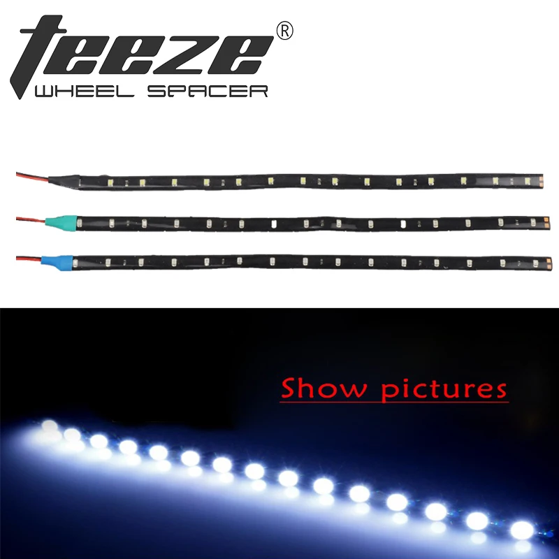 1 pair Car styling car led light strip lights 12V Flexible and