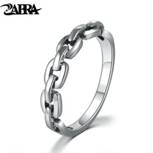 ZABRA Solid Pure 925 Sterling Silver Rings For Women Men Steampunk Vintage Retro Engagement Gift Lover Anniversary Finger Ring