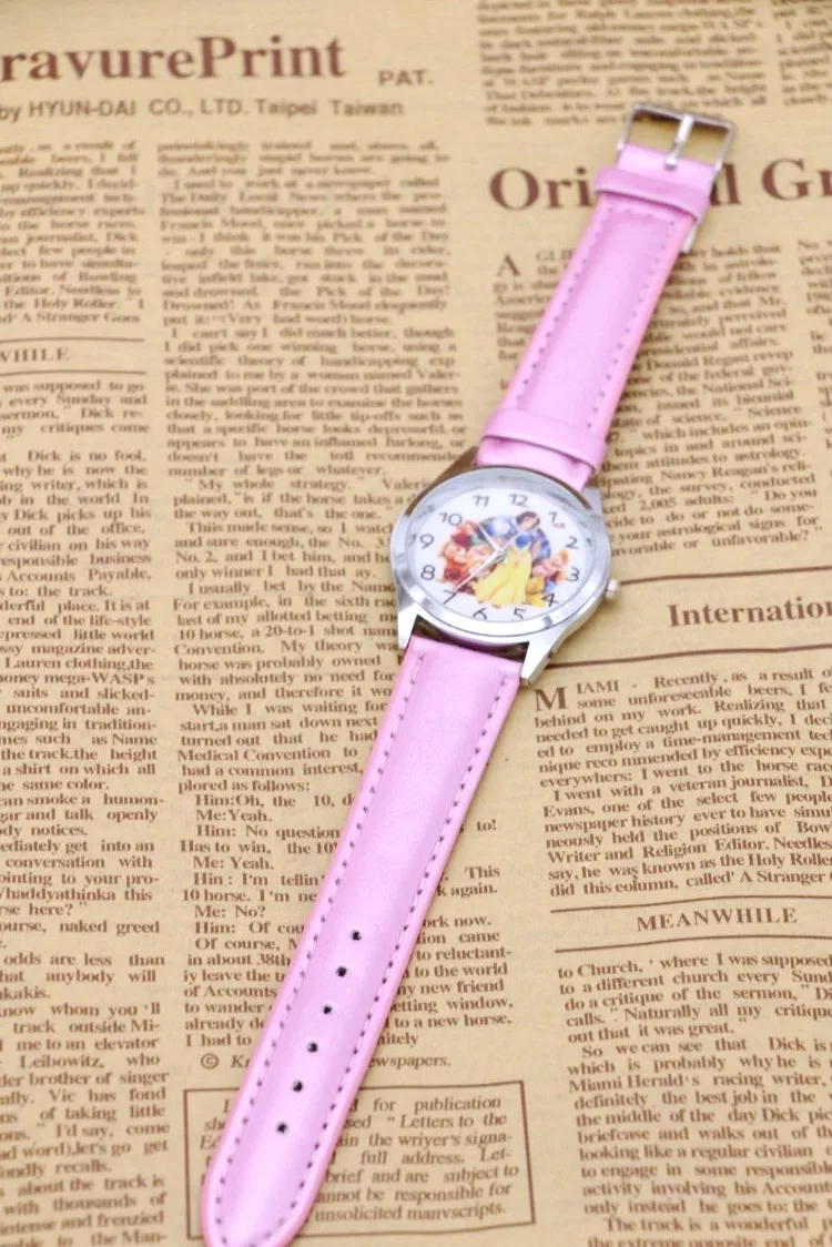 Мультфильм детей Часы Принцесса Часы кутюр студент кожа Спорт Аналоговый наручные часы