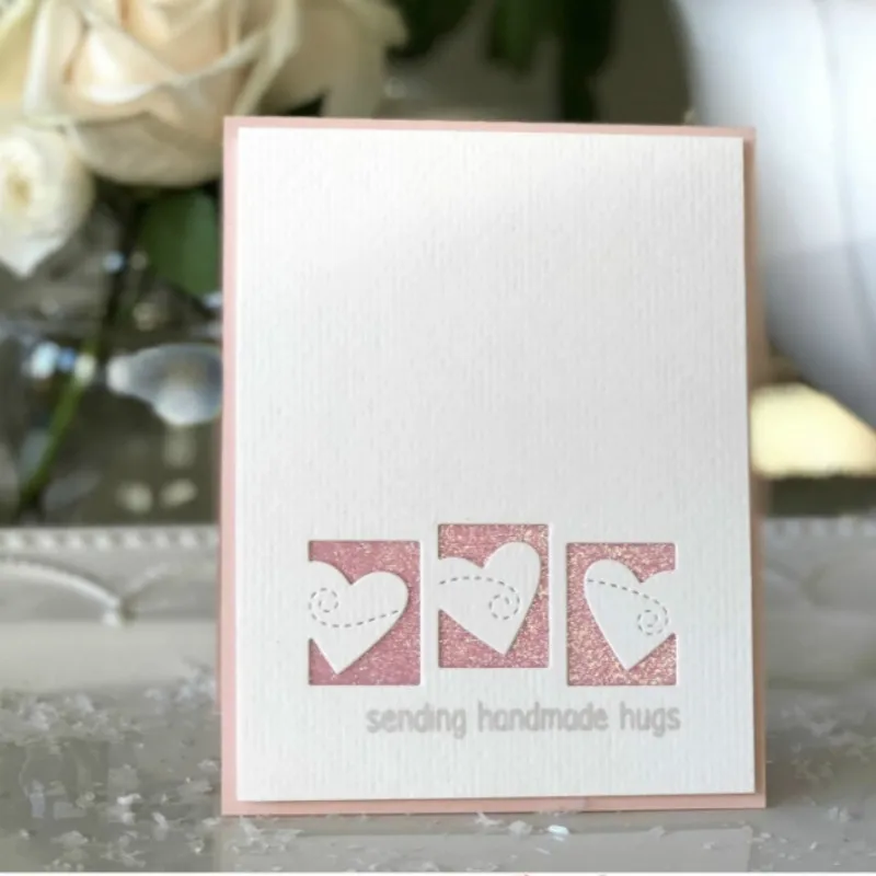 

JC Metal Cutting Dies for Scrapbooking Die Cut Stencil Heart In Frame Craft Handmade Album Paper Card Making Decor Embossing New